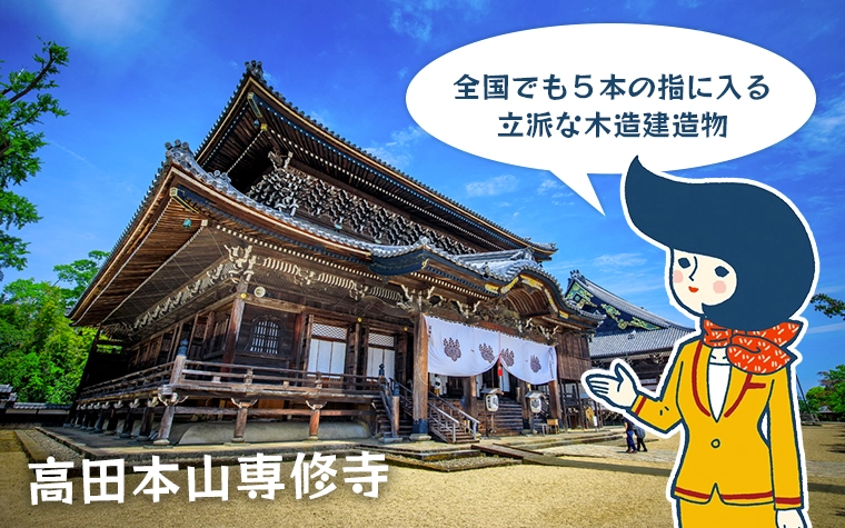 高田本山専修寺　全国でも5本の指に入る立派な木造建造物